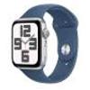 APPLE WATCH SE GPS 44mm CASSA IN ALLUMINIO ARGENTO CINTURINO SPORT DENIM - M/L