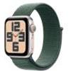 APPLE WATCH SE GPS 44mm CASSA IN ALLUMINIO STARLIGHT CINTURINO SPORT LOOP VERDE