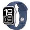 APPLE WATCH SERIES 10 GPS 46mm CASSA IN ALLUMINIO ARGENTO CINTURINO SPORT DENIM