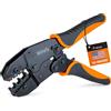 Wirefy Pinza Crimpatrice Capicorda - Pinza per Capicorda Elettrici a Crimpare - Pinze Crimpatrici per Connettori Elettrici Isolati da 0,3-5,2 mm² - Forza di Crimpatura Regolabile