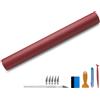 NewL Pellicola Vinile Auto Adesiva Carbonio 3D Rosso Scuro 100 x 300 cm | Texture fibra di carbonio 3D, attrezzi installazione inclusi, canali scarico aria, estensibile, adatto per auto, moto, mobili