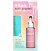 Sliick SALON PERFECT SLIICK BUFF & BRIGHTEN INGROWN RESCUE KIT guanto e siero per eliminare i peli incarniti, con guanto esfoliante e siero illuminante per ceretta brasiliana