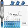 Angel Kiss Dr Pen Ultima M8S Microneedling Pen Derma Pen Derma Stamp Skin Pen per viso corpo capelli barba, contiene 9 cartucce (3 pezzi 18 pin, 3 pin 36 pin, 3 nano) 0,25 mm, regalo per donna, con custodia