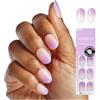 imPRESS KISS ImPRESS - Chiodi pressati Take A Chance, forma ovale corta, brevettata, adesivo per unghie, senza scheggiature, senza sbavature, 30 unghie finte, autoadesive