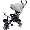 GIOJOY Triciclo 4-in-1 GioJoy Moove-1 Grigio - Comfort, Sicurezza e Divertimento per i Primi Passi