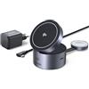 UGREEN MagFlow Caricatore Wireless 3 in 1 Certificato Qi2 da 15W Regolabile e Pieghevole a 70°Con Caricatore 45W per iPhone 17 Pro Max Air/16/15/14/13/Watch/AirPods