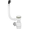 Wirquin 30724253 30724253-Set di piletta e sifone, valvola Quick-clac e troppopieno Esterno per lavabo, Bianco