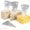 Final Touch Set of 4 Stainless Steel Cheese Markers Set | The Professional way to Display Cheese at a Party | Presentation Cheese labels For a Cheese Board | Includes Marker Pen