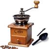 KINI MOX Macinacaffè manuale Mini vintage in legno macinacaffè per la decorazione Display antico macinacaffè per fare caffè in rete classica stampa francese