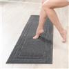 Decomira Tappeto Bagno Antiscivolo | Tappetino bagno super assorbente, lavabile in lavatrice | Per il bagno, la doccia, la vasca da bagno o come tappetino WC | Antracite - 50x150 cm