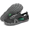 SAGUARO Uomo Sandali da Trekking Punta Chiusa Sandali da Escursionismo Antiscivolo Traspirante Outdoor Scarpe a Piedi Nudi, Nero 44 EU