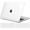 TECOOL Cover per MacBook Pro 13 Pollici 2016-2022 (M2 M1 A2338/A2289/A2251/A2159/A1989/A1706) con Touch Bar, Custodia Rigida Protettiva Sottile in Plastica e Copritastiera UE, Cristallo Trasparente