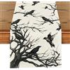 Artoid Mode - Runner da tavolo nero e bianco per Halloween, decorazione per interni, feste e vacanze, 40 x 140 cm