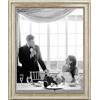 CABBEL Cornice portafoto 40x50 cm, in argento vintage, stile barocco elegante, con vetro acrilico infrangibile - per poster, foto o certificati - perfetta per soggiorno, ufficio o galleria