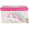 Bieco contenitori plastica con coperchio per bambini Unicorno 60l | baule portagiochi bambini scatola plastica con coperchio scatole plastica con coperchio scatola porta oggetti porta giocattoli