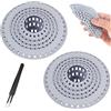 anyuan boy Filtro di scarico, 2 pezzi, in silicone, per doccia, doccia, con ventosa, universale, in silicone, per vasca da bagno, lavandino e cucina, anti-intasamento contro capelli e odori