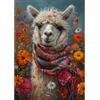EOBROMD 5D Diamond Painting Kit Completo Alpaca, Animale Pittura Diamante FAI DA TE, Fiore Diamond Painting Adulti, Strass Ricamo a Punto Croce Painting per Decorazione Casa 30x40 cm