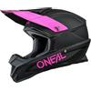 O'NEAL | Casco da motocross | MX Moto | Calotta in ABS, Standard di sicurezza ECE 22.05, Prese d'aria per una ventilazione ottimali | Casco 1SRS solido | Adulto | Nero Rosa | Taglia XXL