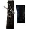 Tenartis Set Manicure & Pedicure Uomo 4 Pezzi in Vera Pelle Nera Nappa - Tenartis 368 Made in Italy