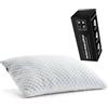 Hom&Com - Cuscino Memory Foam Regolabile - 71x50 cm - Per Dormire su Fianco, Schiena o Pancia - Doppia Fodera Ice Silk Lavabile e Comfort Personalizzabile