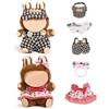 XMBYGY (2 Confezione) Abbigliamento Bambola per Labubu (per Piedi/Seduta 17/15cm Bambola)(No Bambola) - Accessori Vestiti per Bambole Outfit Abbigliamento Gonna e Cappello per Ragazze e Donna