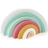Bieco Torre Impilabile Arcobaleno in Legno a Bacche Gioco a Incastro per Bambini Montessori Bastoncini Decorativi da 1 Anno