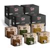 CUORE NERO CAFFE Cuore Nero Caffè - 600 Cialde Miscela Procida Sapore Forte e Corposo + Caffè Aromatizzati al Ginseng, Nocciola, Cioccolato ESE44 Filtro Carta 44mm (Procida + Aromatizzati, 648 Cialde)