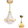 Agatige Lampadario in Miniatura per casa delle Bambole, Scala 1/12, vivida Luce LED Decorativa per Case delle Bambole, Regalo Perfetto per Gli Amanti delle Case delle Bambole