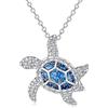 POPLYKE Collana da donna in argento sterling 925, con tartaruga marina, regalo per lei