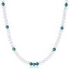 GAVU Collana da Uomo Pietre Naturali e Perle di Conchiglia, Collana Malachite da Uomo 60cm