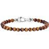 COAI Bracciale da Uomo in Pietre Naturali, Bracciale di Perline di Occhio di Tigre da Uomo L