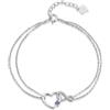 immobird Bracciale Donna Argento 925 con 5A Zirconia Braccialetto Infinito Bracciali Cuore Regali per Moglie Mamma (Ametista)