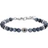 COAI Bracciale da Uomo con Occhio Turco e Perline di Occhio di Falco, Bracciale Occhio di Falco da Uomo con Amuleto Malocchio Portafortuna