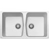 Plados Lavello in quarzo da cucina incasso SP0862 due vasche - Bianco