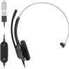 Cisco Cuffie serie 321 USB-C - Cuffie monoaurali con padiglione esterno e cavo, controller Webex con USB-C, colore carbon black, due anni di garanzia limitata (HS-W-321-C-USBC)