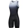 Santic Tuta da triathlon da uomo - Monopezzo - Senza maniche - Imbottita - Maniche corte - Trisuit - Triathlon - Alta elasticità - Asciugatura rapida, S