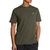Lyle & Scott Uomo T-Shirt Tinta Unita Verde Oliva S