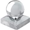 Alberts 327095 Copripalo per pali in legno, con testa a sfera, acciaio inox, 90 x 90 mm