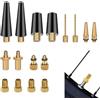 Kmuqshy 16 Pezzi Adattatore Valvola Bici, Adattatori Gonfiaggio Bici, Kit Pompa Bicicletta con Adattatori SV, DV, AV, Adattatore Valvola Presta per Pneumatici, Palloni, Materassi Gonfiabili, Cuscini d'Aria