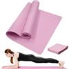 LULUWA Pieghevole Viaggi Yoga Zerbino 6mm, Non-Slip EVA Leggero Esercizio Pilates Zerbino per Lo Yoga Pilates Casa Allenamenti e Pavimento Esercizi 173 x 61 CM (Rosa)
