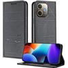 XINYEXIN Custodia per Oppo A5 Pro 5G 4G, Cover a Libro in Pelle PU con Blocco RFID, Slot per Carte, Supporto, Protezione Completa Antiurto - Nero