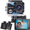 Nvgfelis Action Cam FHD, Fotocamera Subacquea impermeabile 98FT/30M, Sports Cam con 2 Batterie Ricaricabili e Kit Accessori