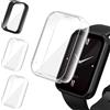 iVoler 3 Pezzi Clear Cover con Pellicola Protettiva per Xiaomi Smart Band 8 Pro/Xiaomi Mi Band 8 Pro, Copertura Completa Custodia Anti-Graffio Ultra Sottile Morbida TPU Case, 2 Trasparente + 1 Nero