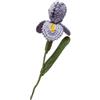 Generico Spilla fiore iris fatta a mano all'uncinetto lilla e verde