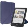 SATURCASE Custodia per Kobo Clara Colour/Clara BW/Clara 2E 6, in pelle PU e silicone, pieghevole, con funzione di accensione/spegnimento automatico (blu scuro)
