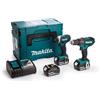 Makita Combopack 2 utensili trapano a percussione (DHP482) e avvitatore (DTD152) (3x3,0 Ah) - MAKITA DLX2131JX1
