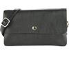 modamoda de - T257 - Borsa a tracolla in vera pelle Small Made in Italy, Nero , s