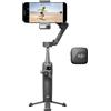 DJI Osmo Mobile 7P + Mic Mini TX (Nero infinity), Stabilizzatore per iPhone, Android, Tracciamento nativo, Ricezione audio, Illuminazione, Stabilizzatore 3 assi per smartphone, Manico telescopico