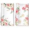 Arquiel Strofinacci Cucina Grande Fiore Rosa, Spesso Assorbenti Set di 2 Asciugamani Lavabili Riutilizzabili Regali di Vacanza per Cucina Bar e Da Tè Primavera Estate 40 cm x 60 cm
