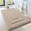 DEXI Tappeto Bagno 50 x 80 cm, Tappetino in Microfibra, Tappeti Assorbente Antiscivolo, Soffice Tappetini Doccia, Lavabile in Lavatrice, Beige